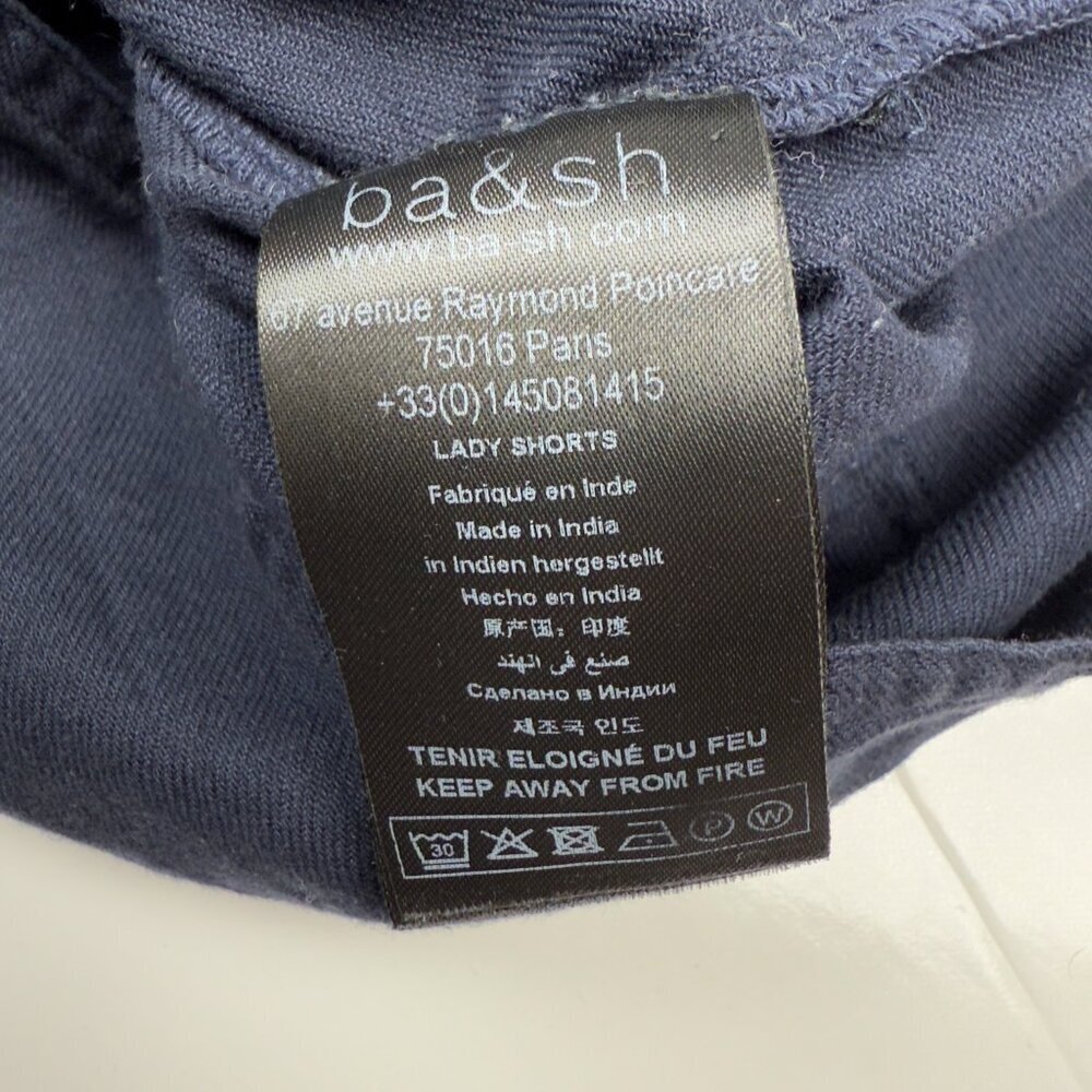 BA&SH Mustang Night Blue Navy Cotton Paperbag‎ Shorts sz 1 / S - Picture 10 of 13